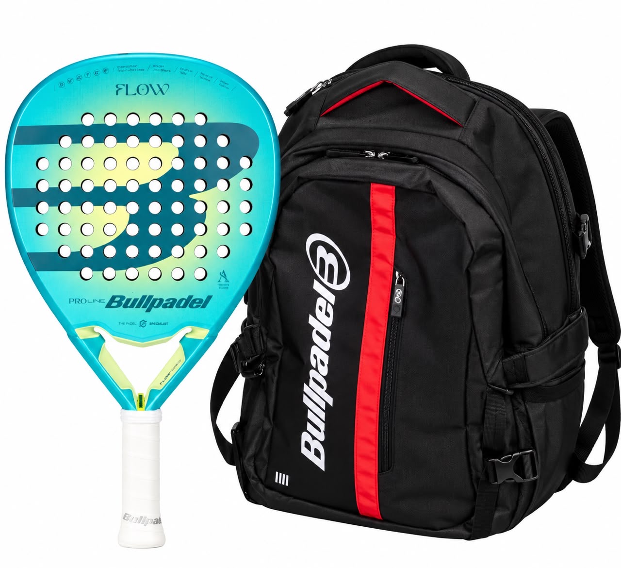 Pack Bullpadel Pala Bullpadel flow woman 2025 + mochila Bullpadel xplo 2025